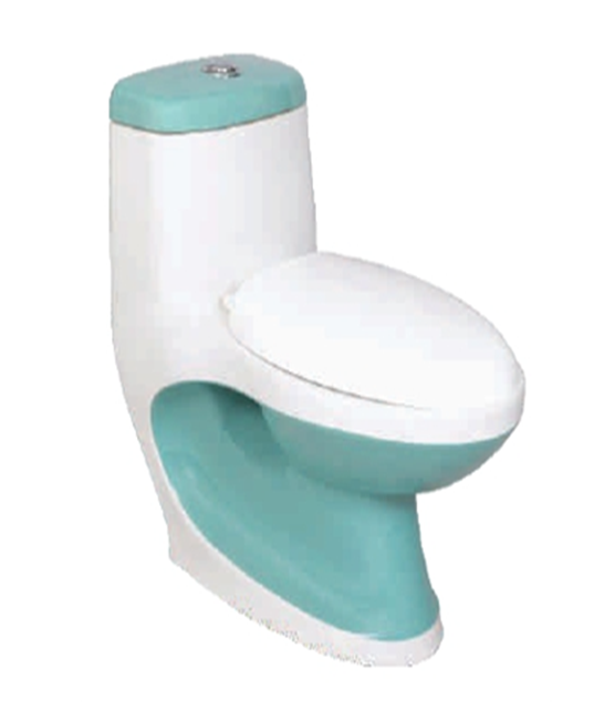  Aqua Green One Piece Toilet