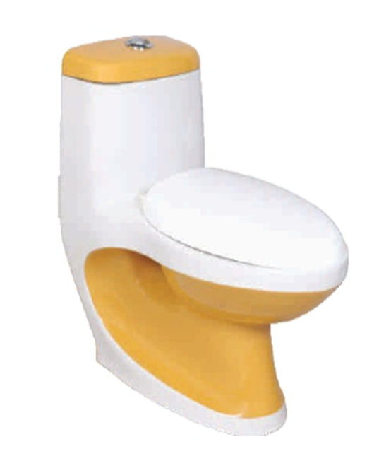   Yellow One Piece Toilet